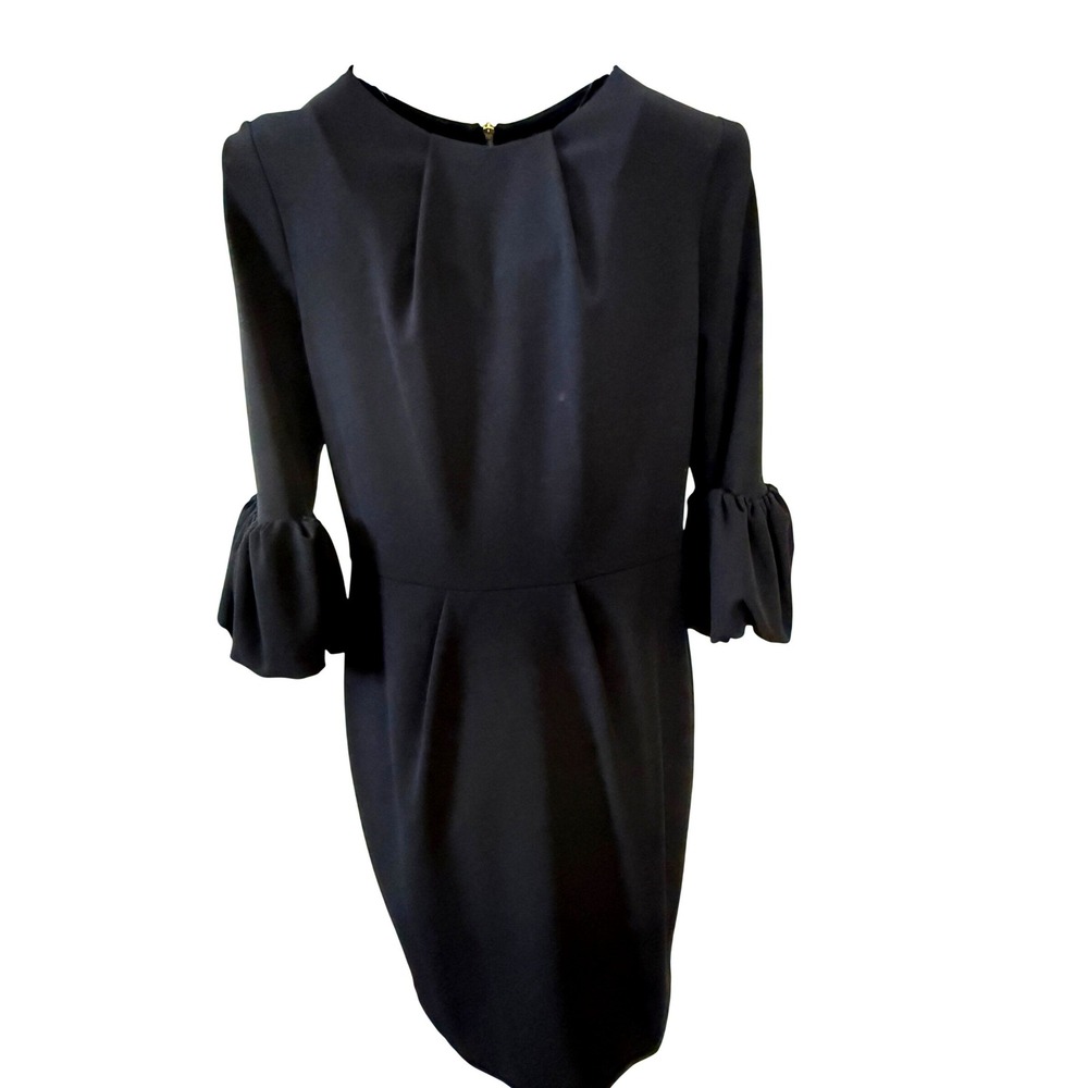 NWT Betsy & Adam New Womens Black Bell Sleeve Sheath Dress Sz 14 Retails $199